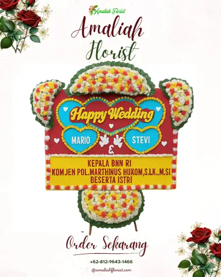 Papan Bunga Pernikahan Banggle